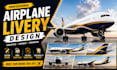 design a professional airplane livery