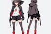create an anime character scene with custom poses