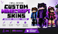 design a detailed custom minecraft character skin for you