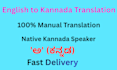 provide professional english to kannada translation services