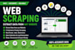 do web scraping, data extraction and web research