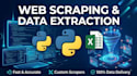 do web scraping, data extraction, and python web scraper script