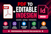 convert PDF to editable adobe indesign file