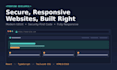 develop a responsive and secure frontend website with modern UI UX