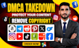 takedown remove,delete copyright,harassing,leaked content fb,yt,ig,tiktok x dmca
