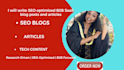 write SEO optimized b2b saas blog posts and articles