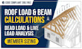 do roof load analysis dead load live load structural calculations member sizing