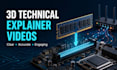 create 3d technical and computer hardware animations