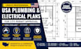 create USA plumbing and electrical plans for city permit approval
