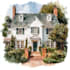 a watercolor house illustration