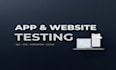 do app testing, QA testing, ios app review and website testing