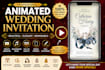 create a beautiful animated wedding invitation video