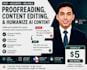 do proofreading, ai content editing and humanization