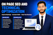 do on page and technical SEO optimization for your website