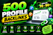 do 500 profile backlinks for seo ranking
