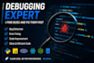 fix your javascript, HTML and python backend bug error