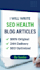 write SEO health blog articles and website content