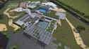 produce 3d modern recreational center from master plan for municipal development
