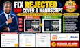 fix resize rejected KDP cover manuscript for paperback ebook