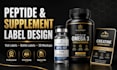 design peptide vial label, supplement label and 3d bottle mockup in 24hrs