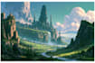 fantasy concept landscape illustrations