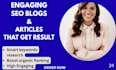 write smart SEO content blog posts articles ebsite copy and more