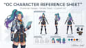create a professional oc character reference and model sheet