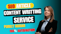 write compelling SEO content writer, article writing, website copywriting