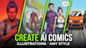 create ai manga and comic book illustrations and art