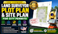 provide USA licensed land surveyor, plot plan, site  plan for city permits