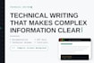 write technical documentation and user guides