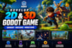 develop 2d, 3d godot game, browser, web game, godot mobile game development
