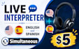 interpret live calls in english and spanish