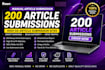 200 manual article submissions on high da pa websites