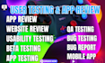 app review usability testing website review beta testing app tester user testing