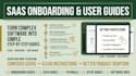 write saas onboarding guides user guides and software documentation