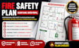 create evacuation plan, fire safety plan, fire escape plan and floor plan