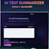 build an ai powered text summarizer using gemini API