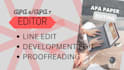 do line edit developmental edit proofread your document in apa 6 and apa 7 style