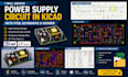 design power supply circuit in kicad with pcb schematic and gerber