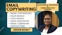 do email copywriting, sales emails, cold email and email sequences