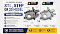 fix, repair, optimize stl, step, or 3d model for 3d printing and repairing mesh
