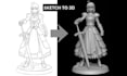 convert 2d image, photo to stl model, 2d to 3d modellng for 3d printing