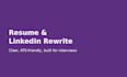rewrite your resume and linkedin profile
