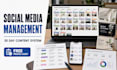do monthly social media management with content creation and scheduling