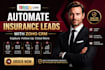 automate zoho CRM lead workflows for insurance agencies