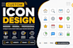 design custom minimalist icons for your app, website