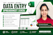 do accurate data entry and excel spreadsheet