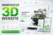 create an immersive 3d website and custom webpage