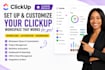 set up and customize your clickup workspace with workflow automations